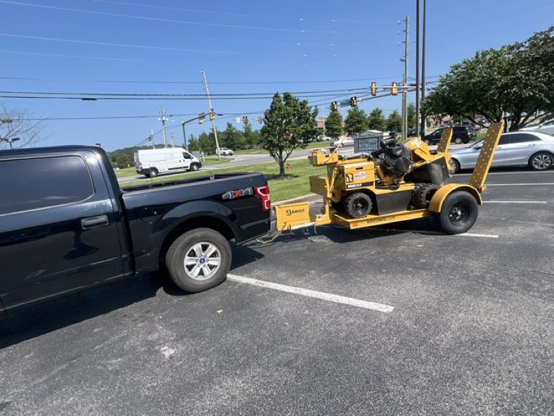 Mobile stump grinder service in Middle Tennessee - Rooted in Grace Stump Co professional equipment